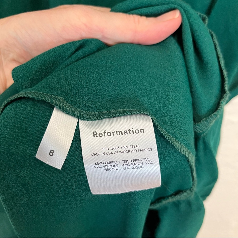 Reformation Dress Green Mica Midi Maxi Cottagecore Fairytale 8 - Picture 11 of 14